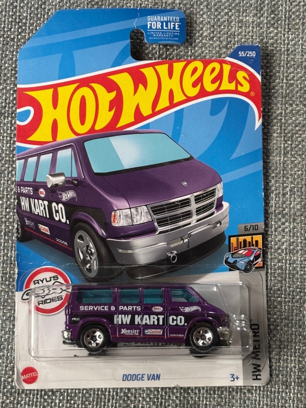 Hot Wheels Dodge Van HW Kart Co. Mattel Metro RYU Rides Purple NEW IN PACKAGING